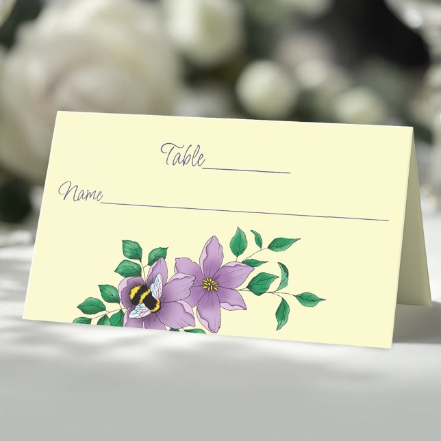 Tarjeta De Asiento Flor de flores de lavanda de abedul (Subido por el creador)