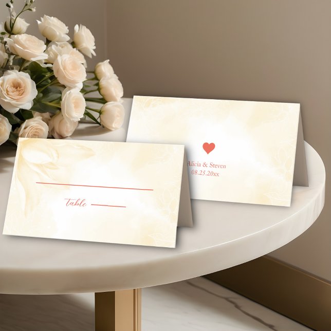 Tarjeta De Asiento Flor de magnolia etérea, Boda (Subido por el creador)