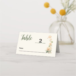 Tarjeta De Asiento Flor Lotus de Boda Vintage