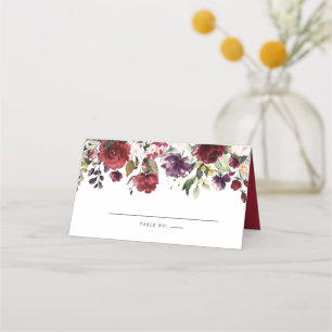 Tarjeta De Asiento Flor morada rosada roja