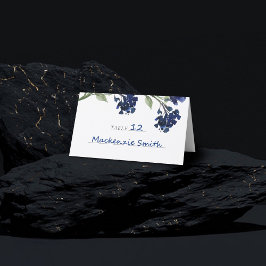 Tarjeta De Asiento Flor salvaje | Flores de jardín azul clásicas