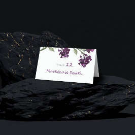 Tarjeta De Asiento Flor salvaje | Flores de jardín bohemias profundas