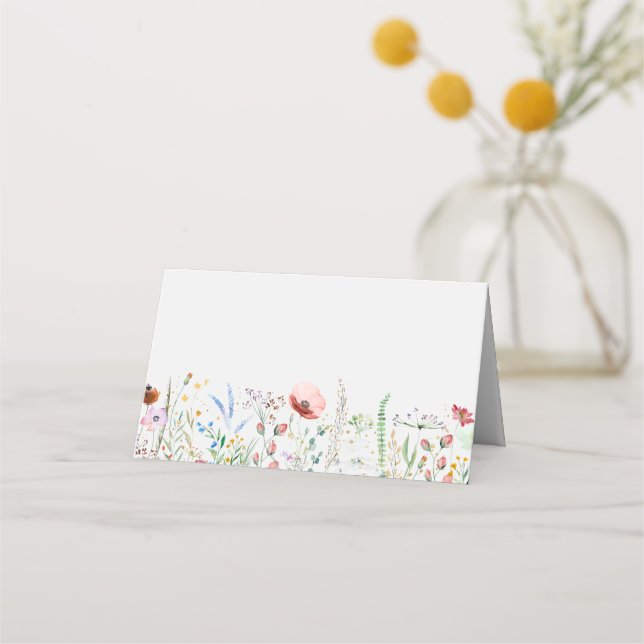 Tarjeta De Asiento Flor silvestre (Anverso)