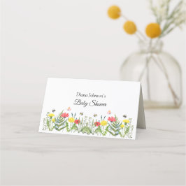 Tarjeta De Asiento Flor silvestre Baby Shower