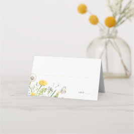 Tarjeta De Asiento Flor silvestre Danelion Garden Wedding