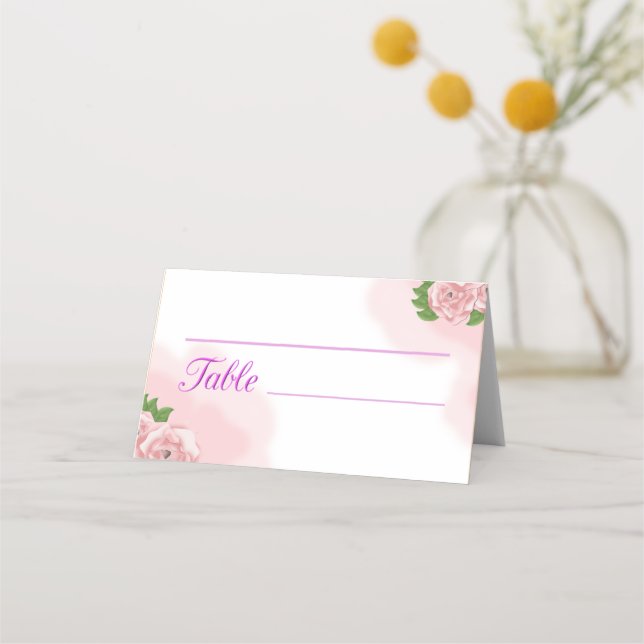 Tarjeta De Asiento Floral (Anverso)
