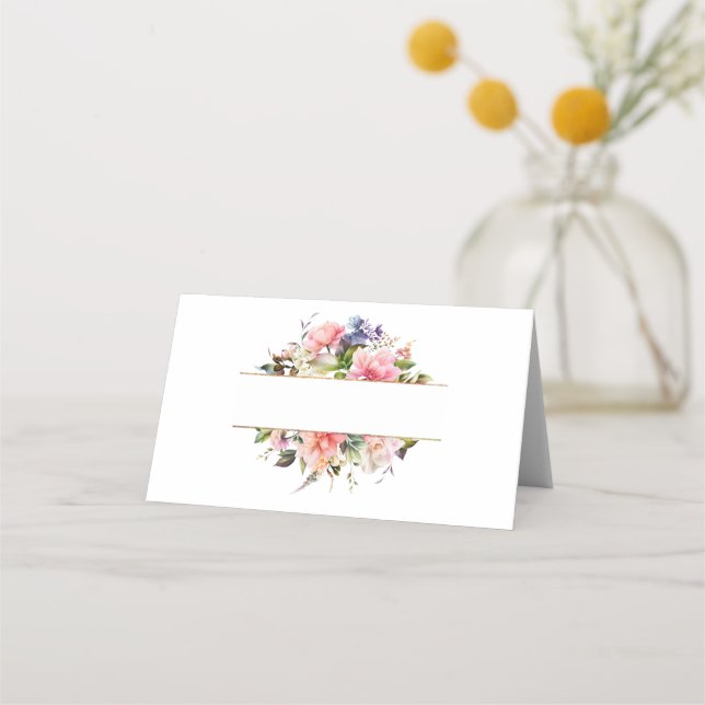 Tarjeta De Asiento Floral (Anverso)