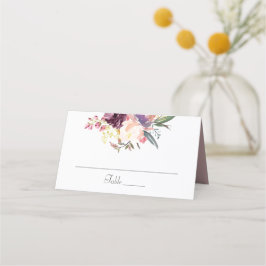 Tarjeta De Asiento Floral acuarela Purple Lavender Place Card