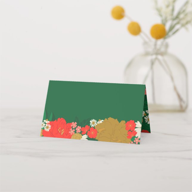 Tarjeta De Asiento Floral Bouquet Bridal Shower (Anverso)