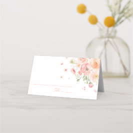 Tarjeta De Asiento Floral Bridal Shower Love In Bloom Brillante