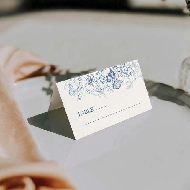 Tarjeta De Asiento Floral Chinoiserie Boda Folclore Place Card (Subido por el creador)