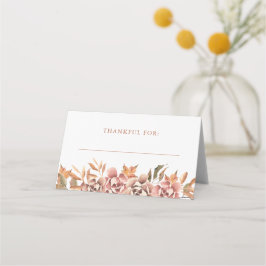 Tarjeta De Asiento Floral de Otoño