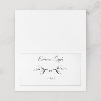 Tarjeta De Asiento Floral Illustration Place Cards