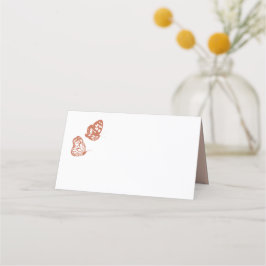 Tarjeta De Asiento Floral Mariposa Jardín Terracotta Boda