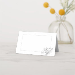Tarjeta De Asiento Floral minimalista