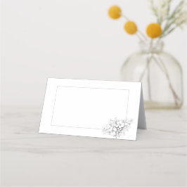 Tarjeta De Asiento Floral minimalista