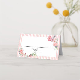 Tarjeta De Asiento Floral rosa pastel