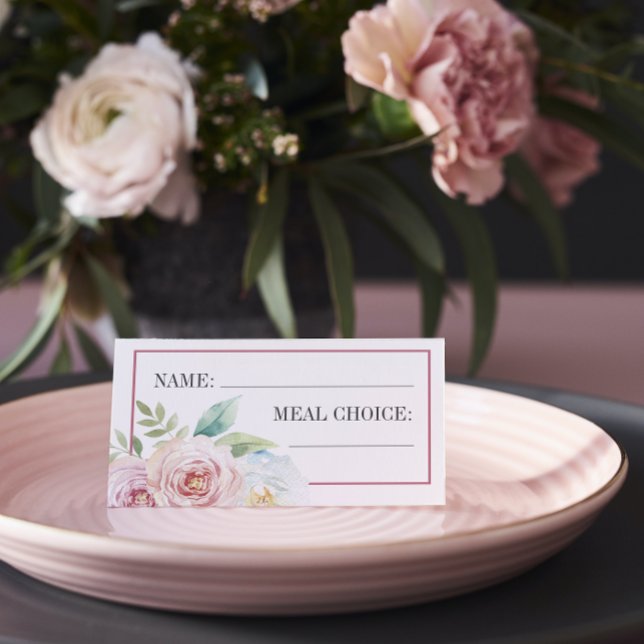 Tarjeta De Asiento Floral suave vegetación romántica Boda elección de (Subido por el creador)