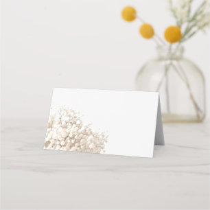 Tarjeta De Asiento flores blancas de aliento de bebé