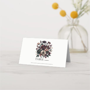 Tarjeta De Asiento Flores de Jardín Rústico Malhumorado Boda Bohemian