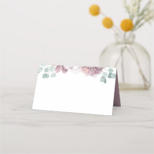 Tarjeta De Asiento Flores de malva Boda romántico elegante
