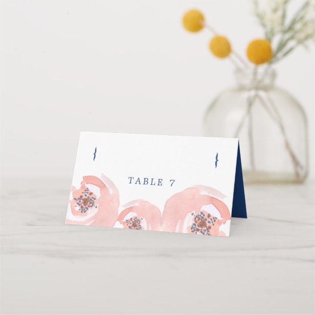 Tarjeta De Asiento Flores de Rubor (Anverso)
