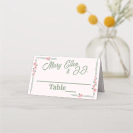 Tarjeta De Asiento Flores Hartas De La Era De La Depresión