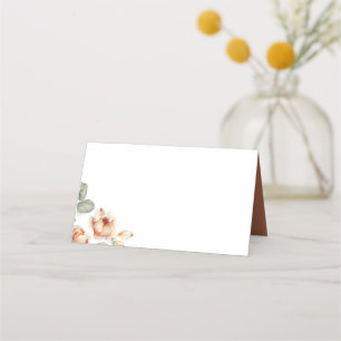 Tarjeta De Asiento Flores otoñales Elegante Boda Boho