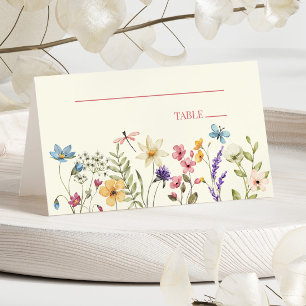 Tarjeta De Asiento Flores silvestres Boda Floral