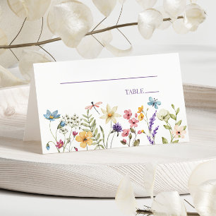 Tarjeta De Asiento Flores silvestres Boda Floral