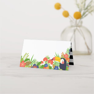 Tarjeta De Asiento Flores toscanas y tropicales