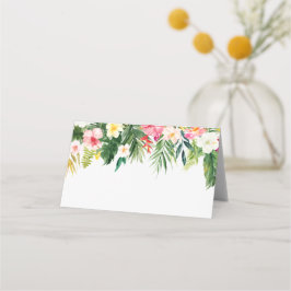Tarjeta De Asiento Flores tropicales acuáticas y Boda de la vegetació