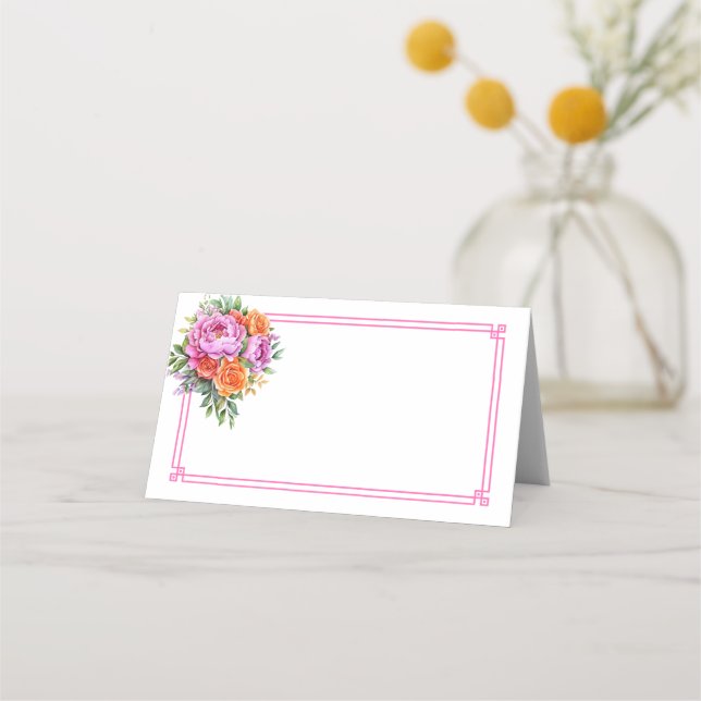 Tarjeta De Asiento Folded Name Place Card (Anverso)