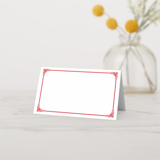 Tarjeta De Asiento Folded Name Place Card (Anverso)