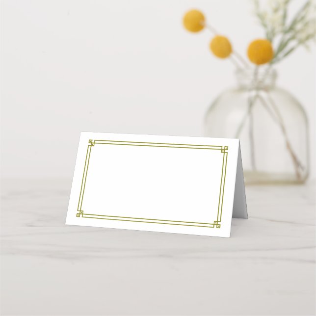 Tarjeta De Asiento Folded Name Place Card (Anverso)