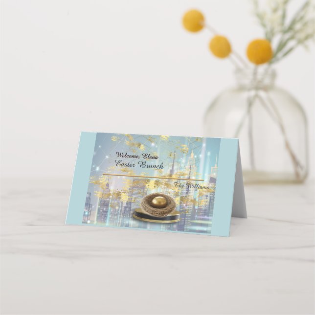 Tarjeta De Asiento Folded Place Card (Anverso)