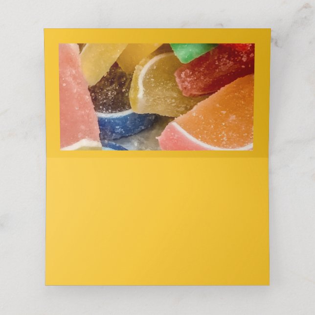 Tarjeta De Asiento Folded Place Card for Kids' Birthday Party (Interior desplegado)