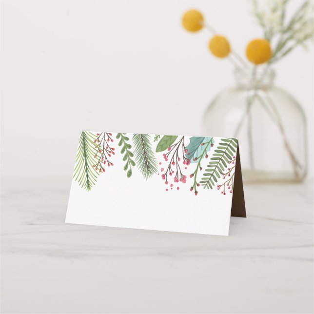 Tarjeta De Asiento Foliage de vacaciones modernas | Vacaciones (Anverso)
