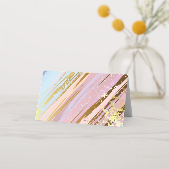 Tarjeta De Asiento Fondo rosa texturizado (Anverso)