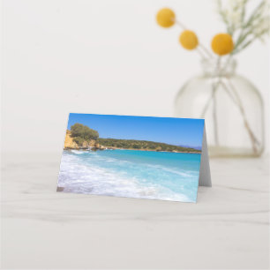 Tarjeta De Asiento Foto del Paraíso de la Isla Tropical