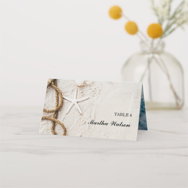 Tarjeta De Asiento Foto personalizado Nombre de la boda tropical de p (Anverso)