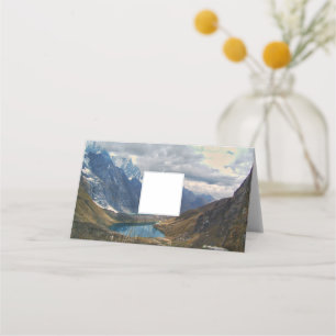 Tarjeta De Asiento Fotografía de Montañas Alpinas Escénicas