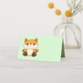 Tarjeta De Asiento Fox Baby Shower Woodland Animal