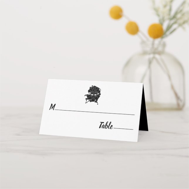 Tarjeta De Asiento Gala de recaudación de fondos de baile de máscaras (Anverso)