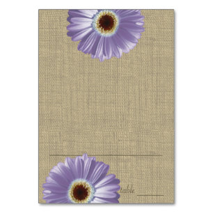 Tarjeta de asiento Gerbera Daisy Purple