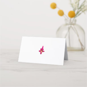 Tarjeta De Asiento Girly Design, Light Gold, Purplish Red