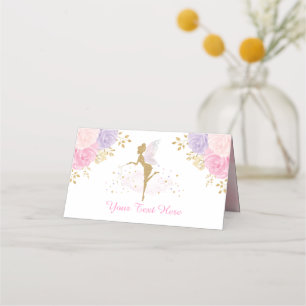 Tarjeta De Asiento Girly Magly Garden Fairy Birthday Baby Shower