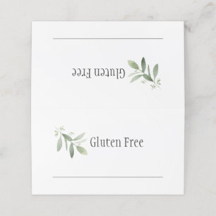 Tarjeta De Asiento Gluten Rótulo libre con espacio para el nombre de 