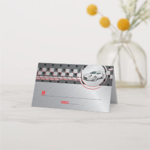 Tarjeta De Asiento Go-Kart Race Car Carreras Bar Mitzvah