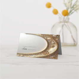 Tarjeta De Asiento Golden Ornate Frame Place Card